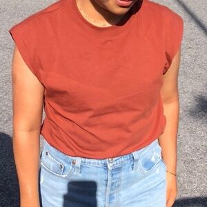 Gap Rust Red/Burnt Orange Muscle Top